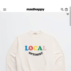 Madhappy Cream Crewneck with Colorful Print